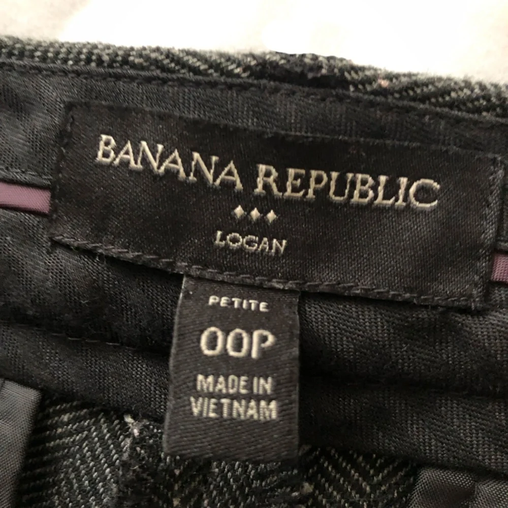 BANANA REPUBLIC women's 'Logan' grey texture straight leg dress pants size 00P - Picture 5 of 6